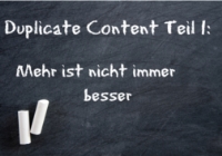 Duplicate Content Teil 1